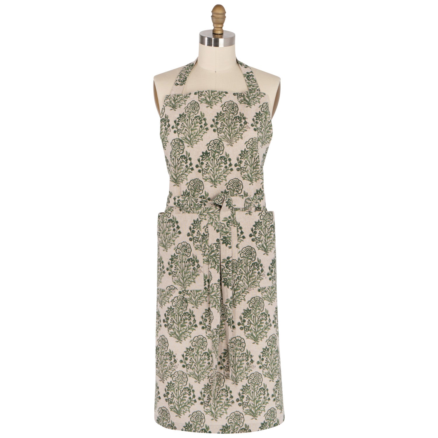 Viridian Block Print Apron