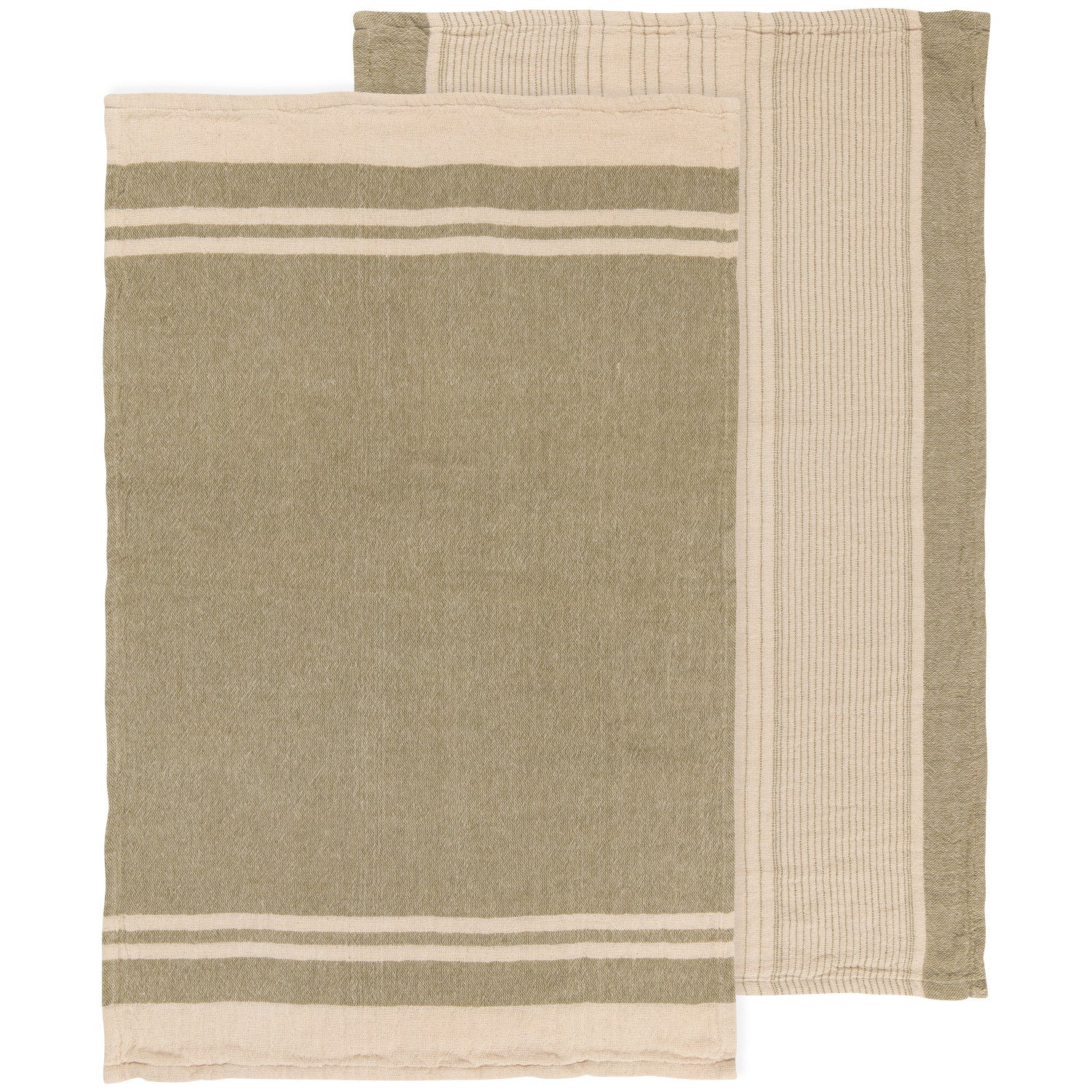 Olive Branch Woven Tea Towels, Set of 2