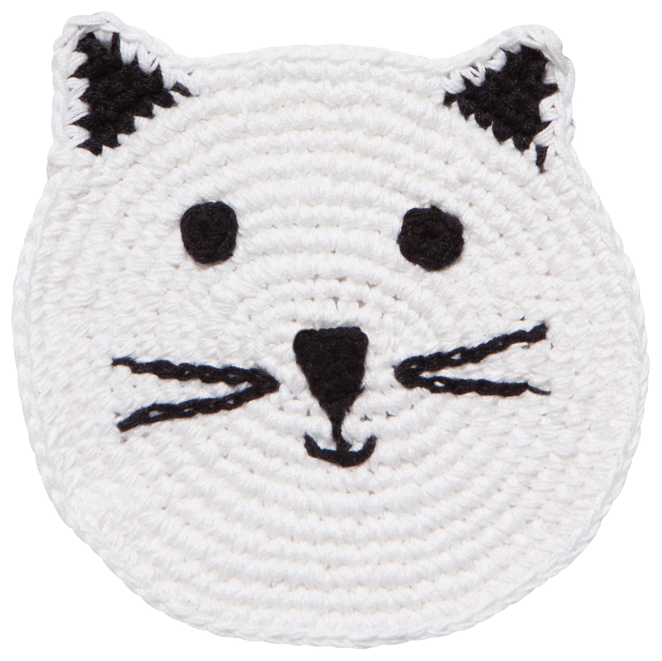 Meow & Furever Crochet Coasters, Set of 4