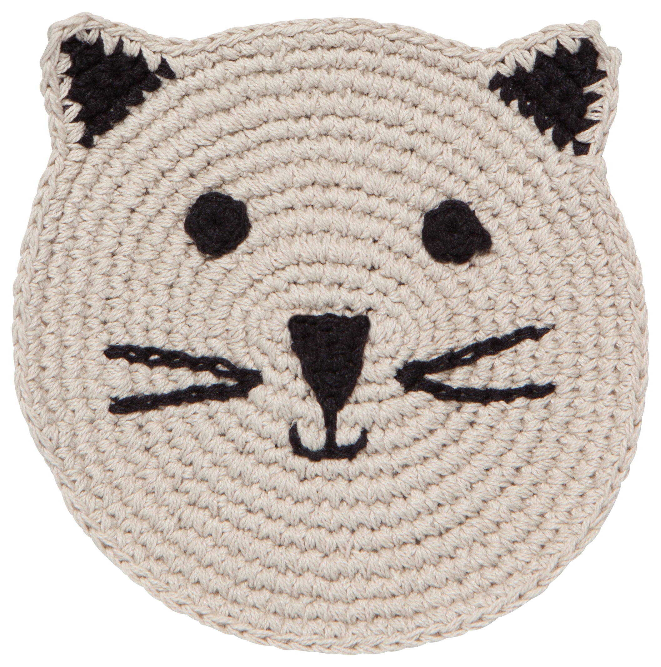 Meow & Furever Crochet Coasters, Set of 4