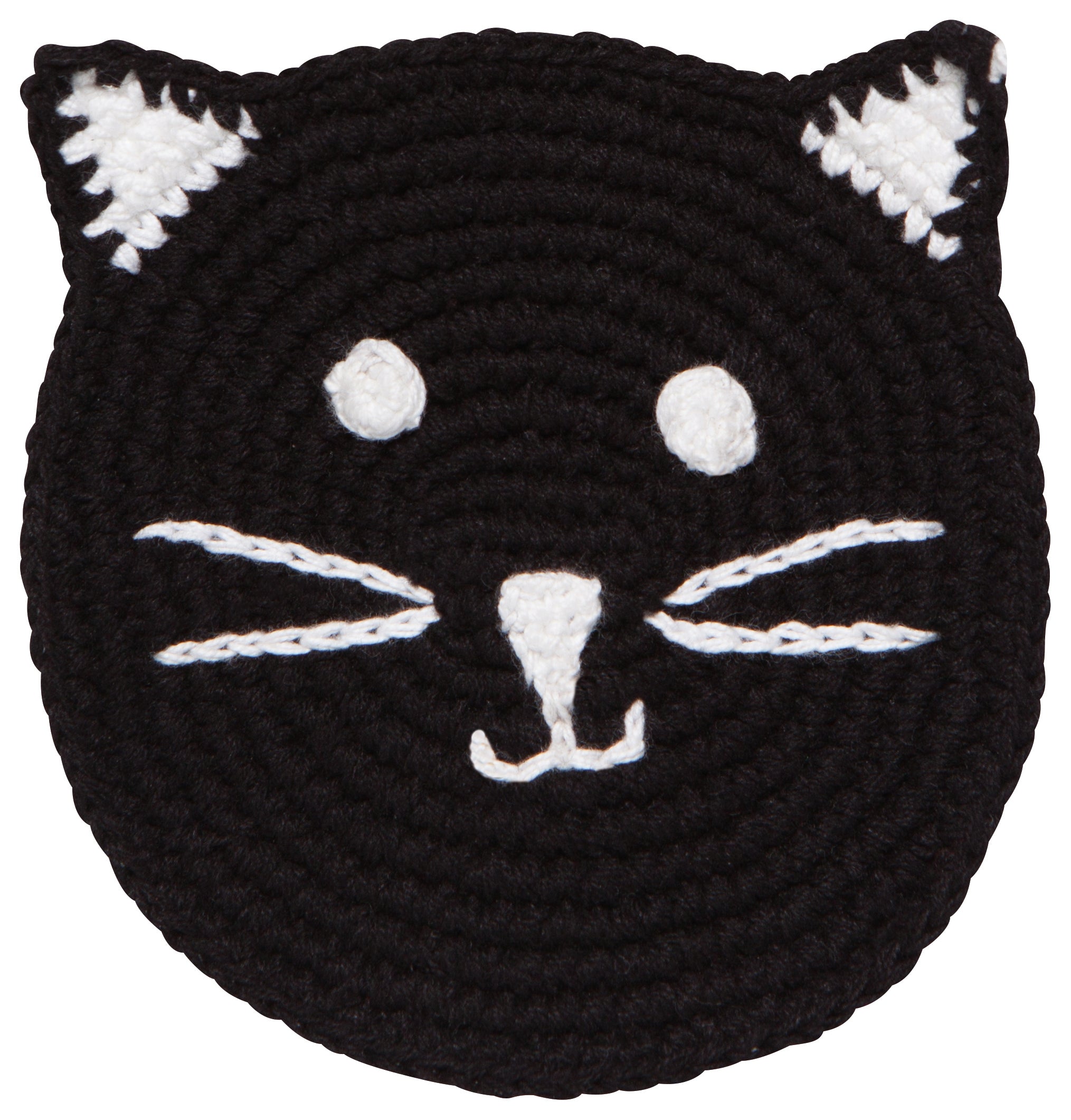 Meow & Furever Crochet Coasters, Set of 4