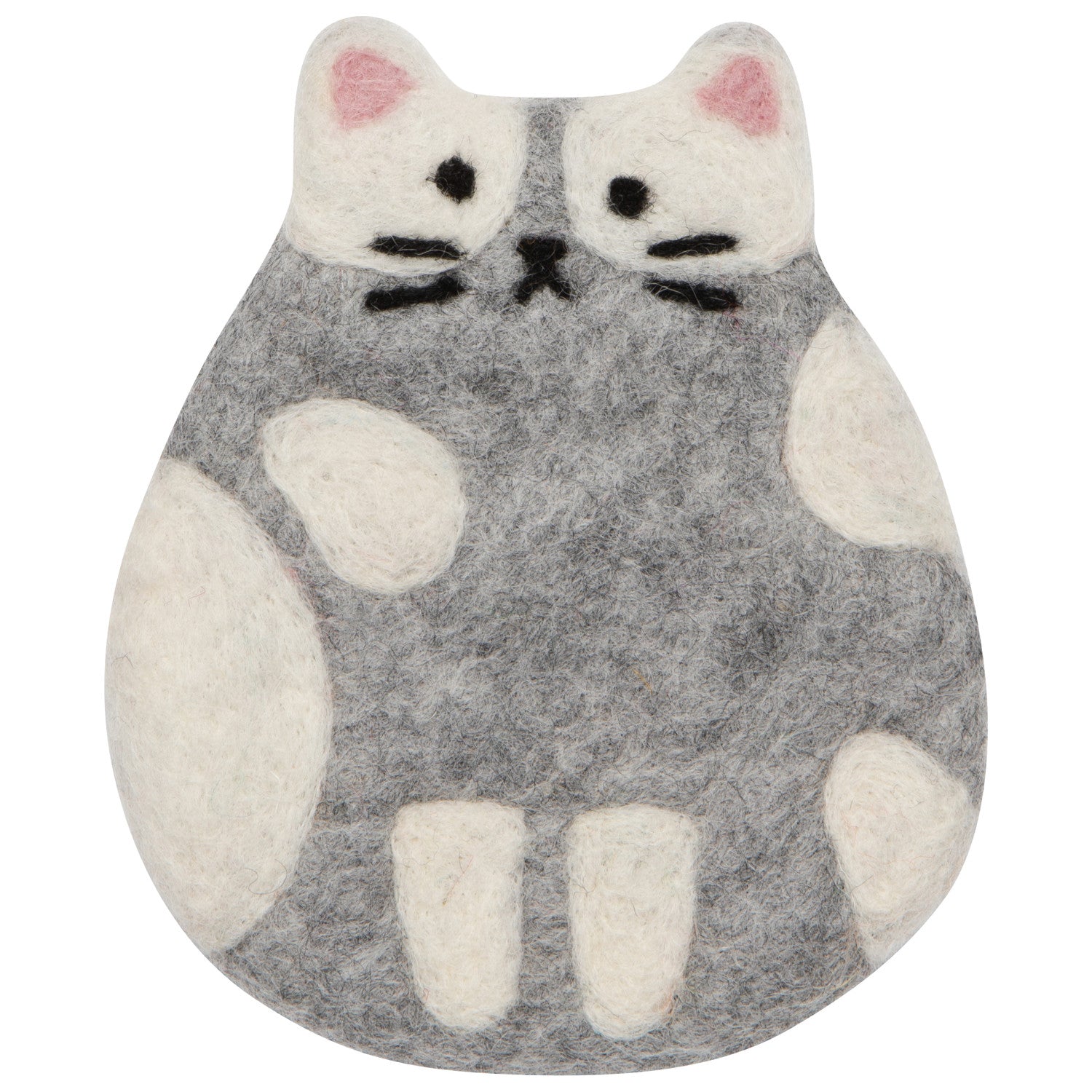 Cat Club Felt Coasters, Set of 4