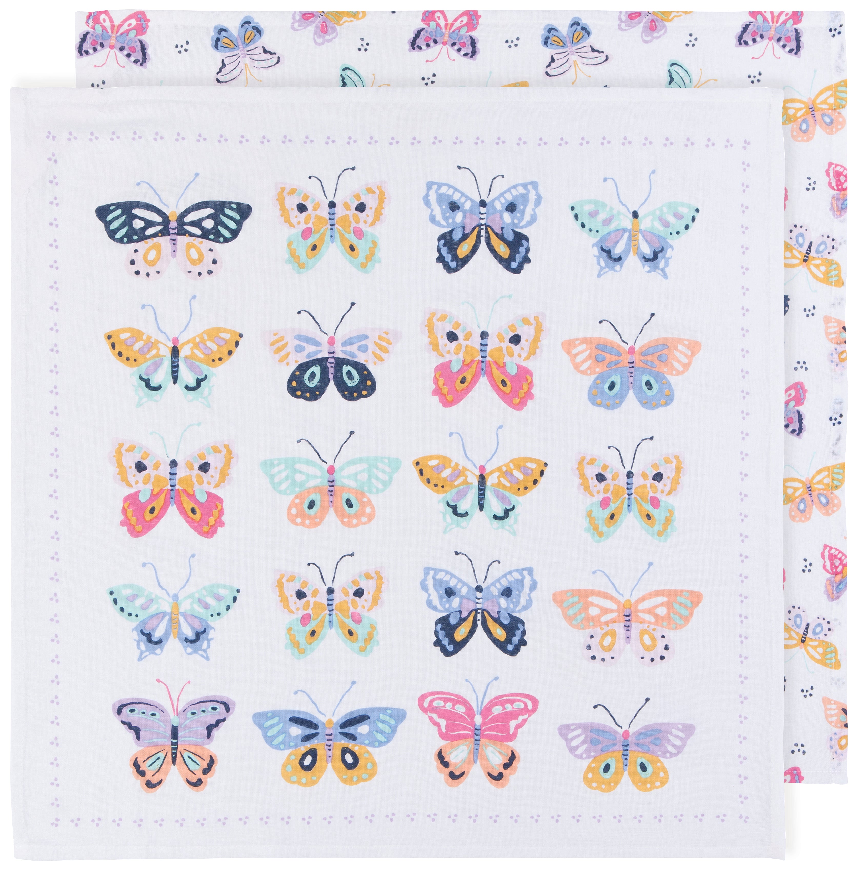 Flutter By Flour Sack Tea Towels, Set of 2