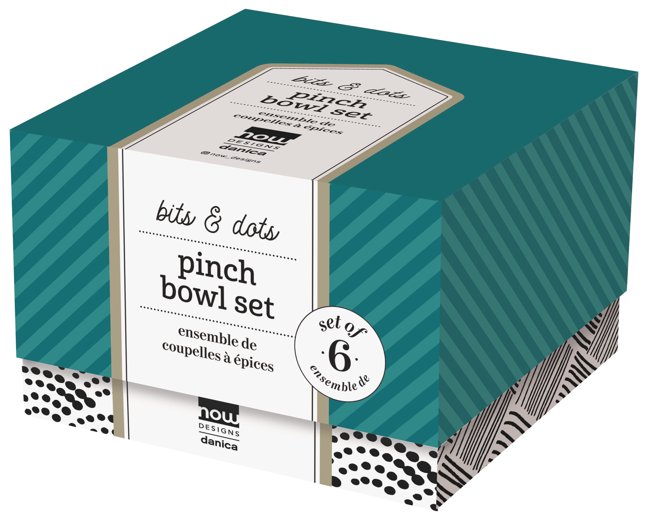 Bits & Dots Pinch Bowl, Set of 6