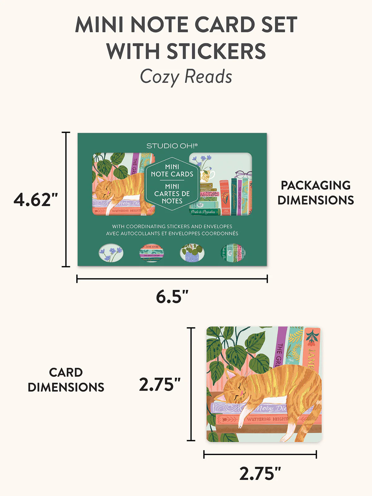 Cozy Reads Assorted Mini Note Card Set
