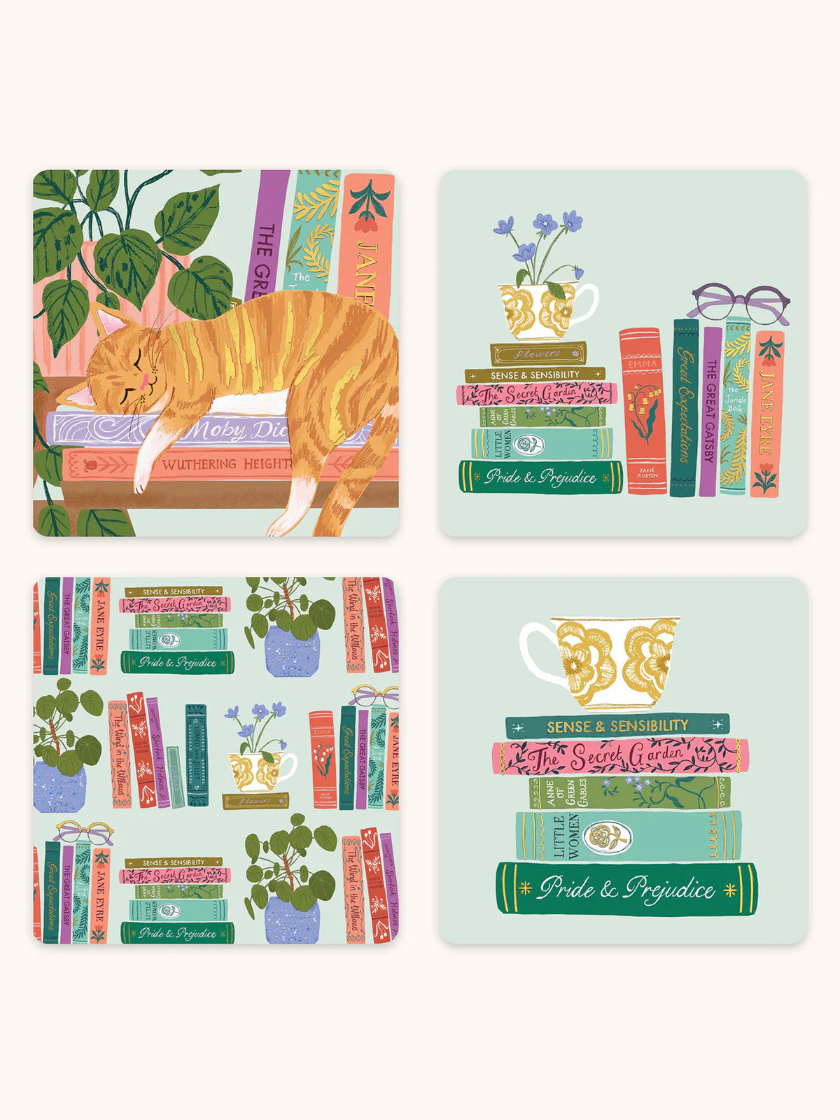 Cozy Reads Assorted Mini Note Card Set
