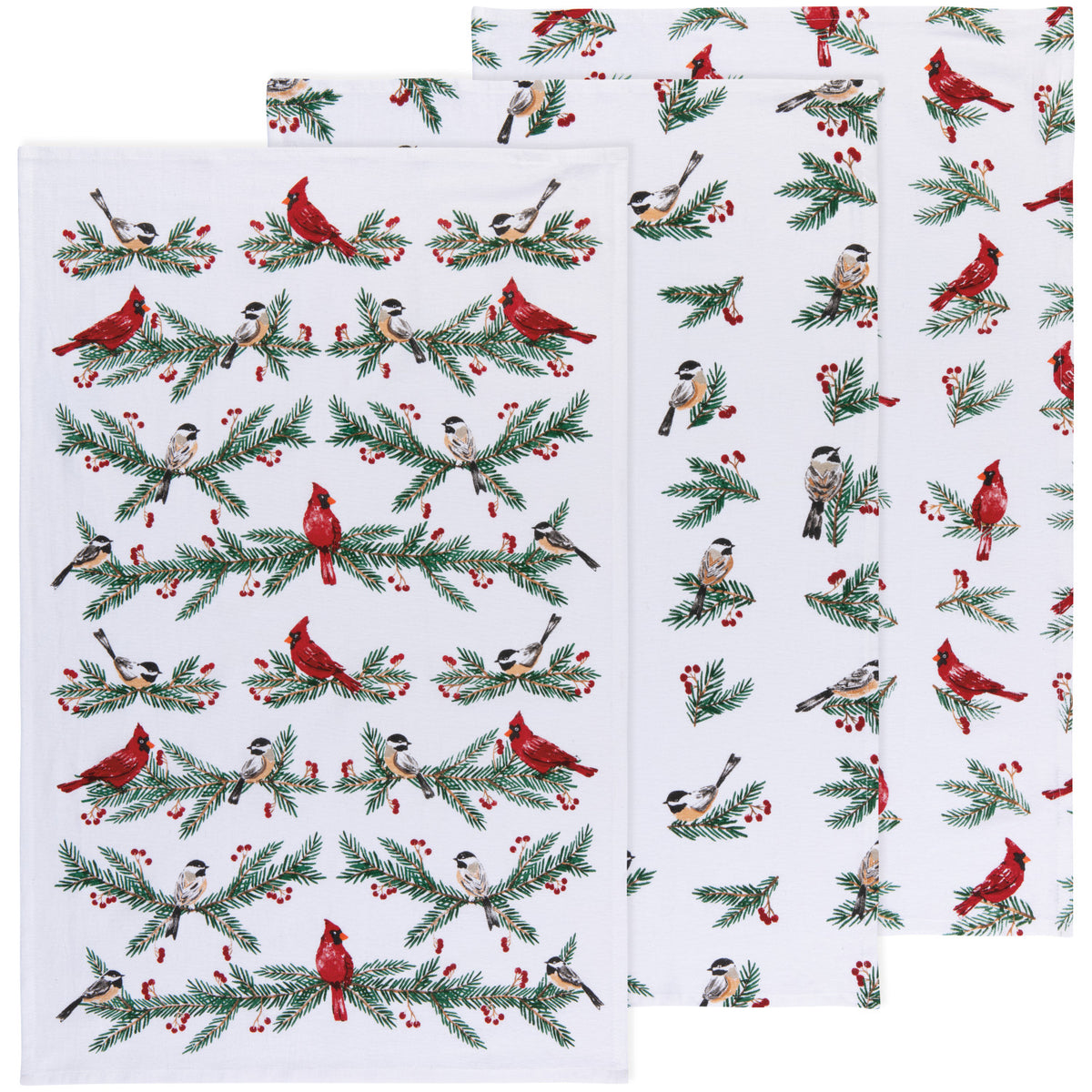 Birds & Boughs Flour Sack Tea Towels, Set of 3