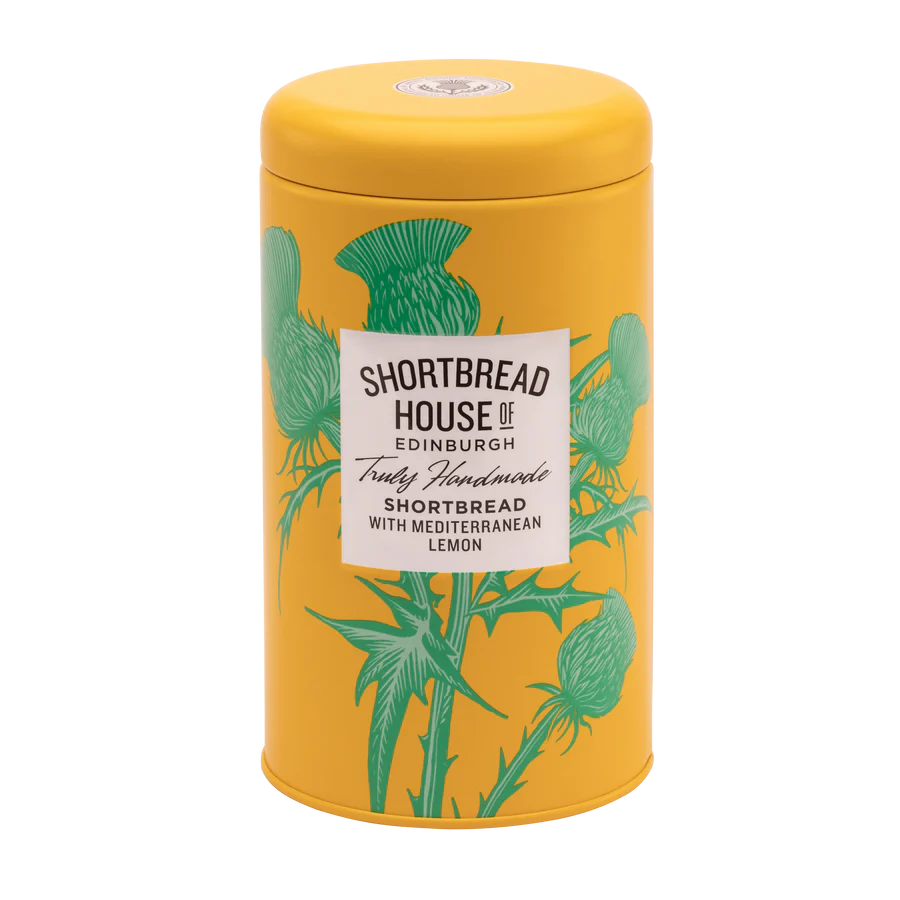 (*15) Shortbread House of Edinburgh Shortbread Tin With Mediterranean Lemon