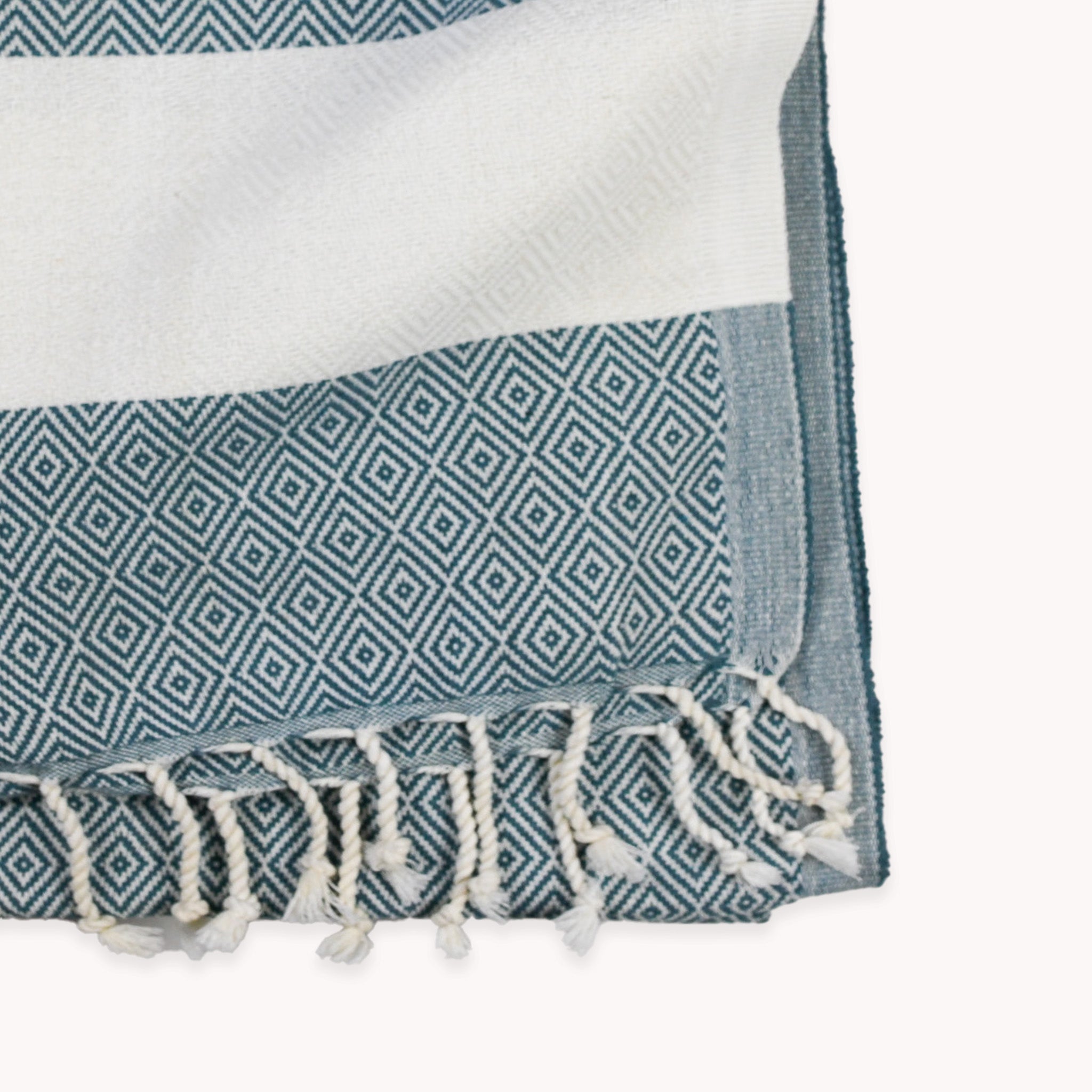 Diamond Hand Towel in Prussian