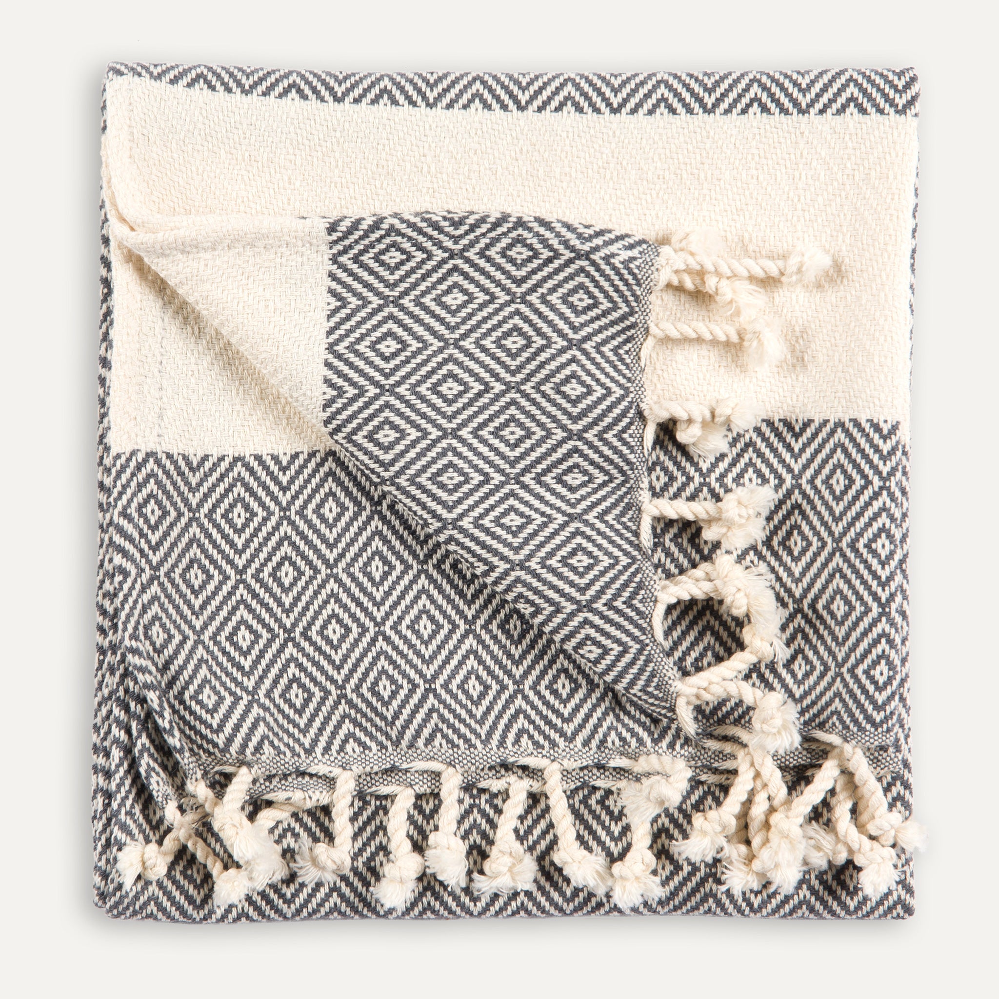 Diamond Hand Towel in Slate