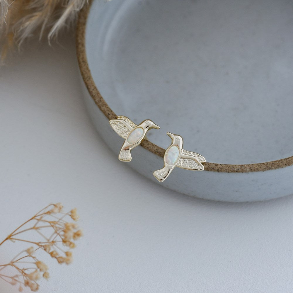 Walela Stud In Gold/Opalite