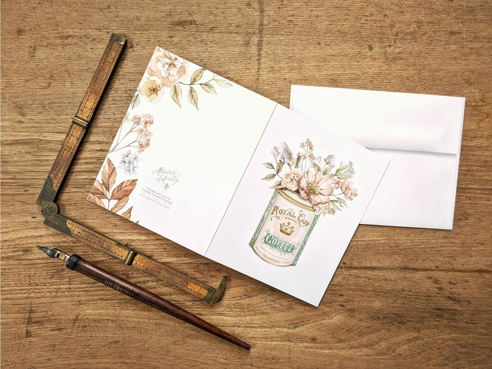 Vintage Coffee Tin, Greeting Card