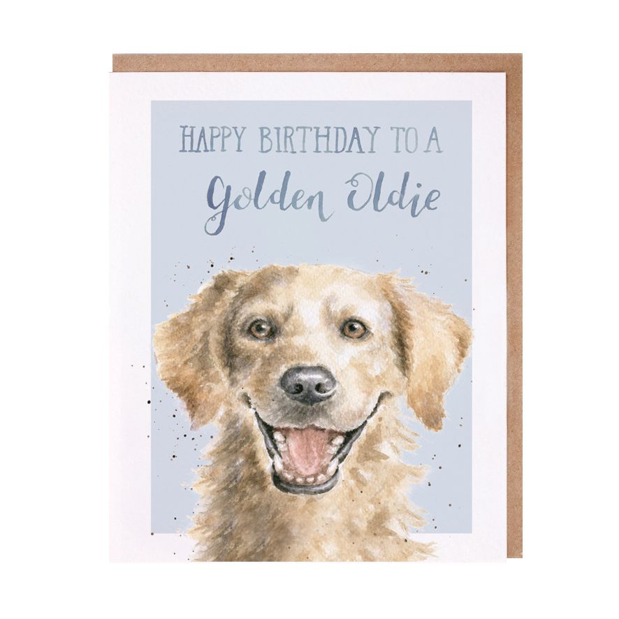 Golden Oldie Labrador Birthday Card
