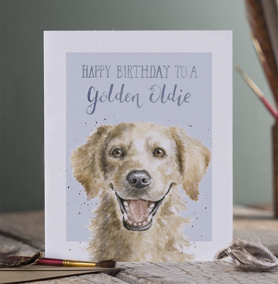Golden Oldie Labrador Birthday Card