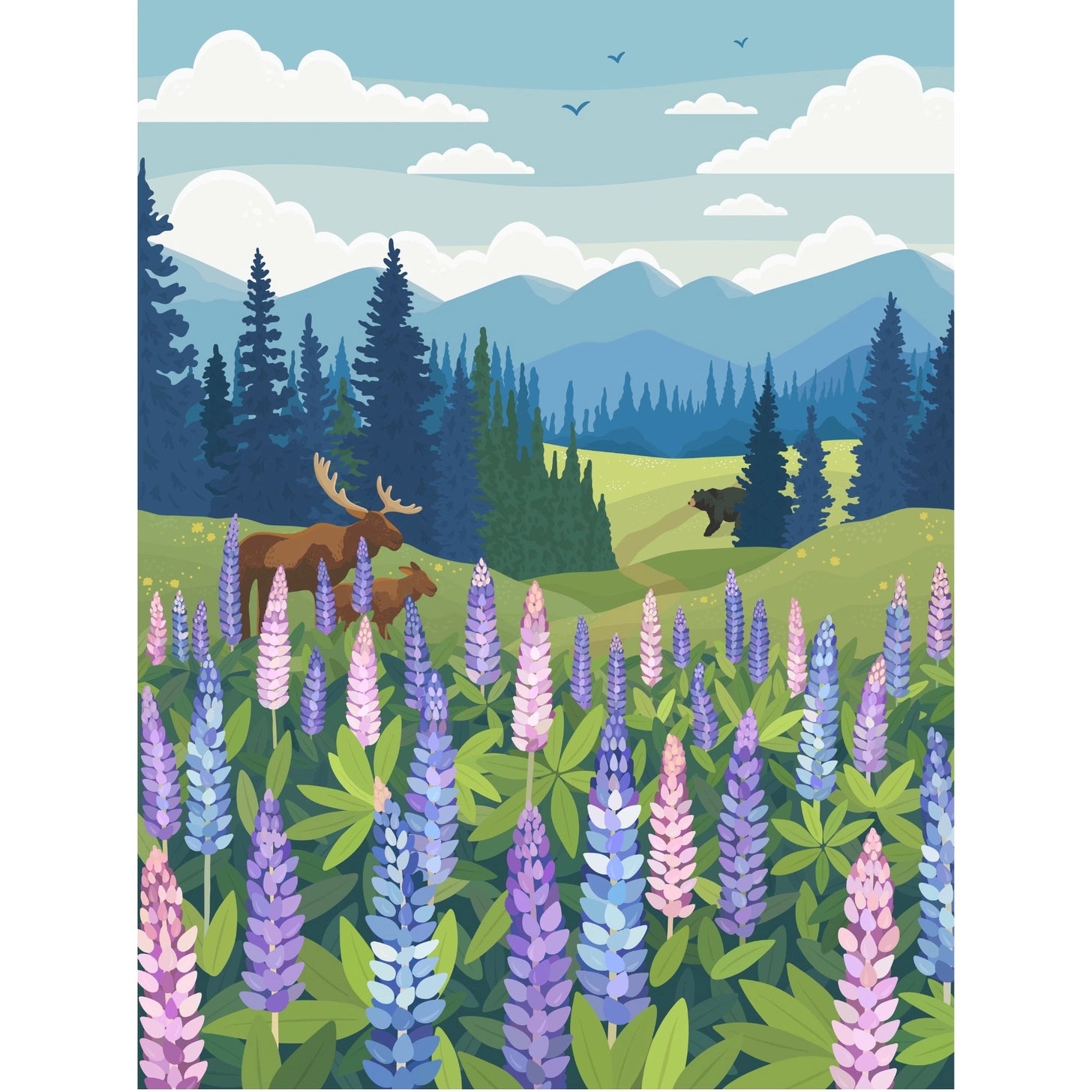 Lupines Meadow, 1000 Piece Puzzle 🇨🇦
