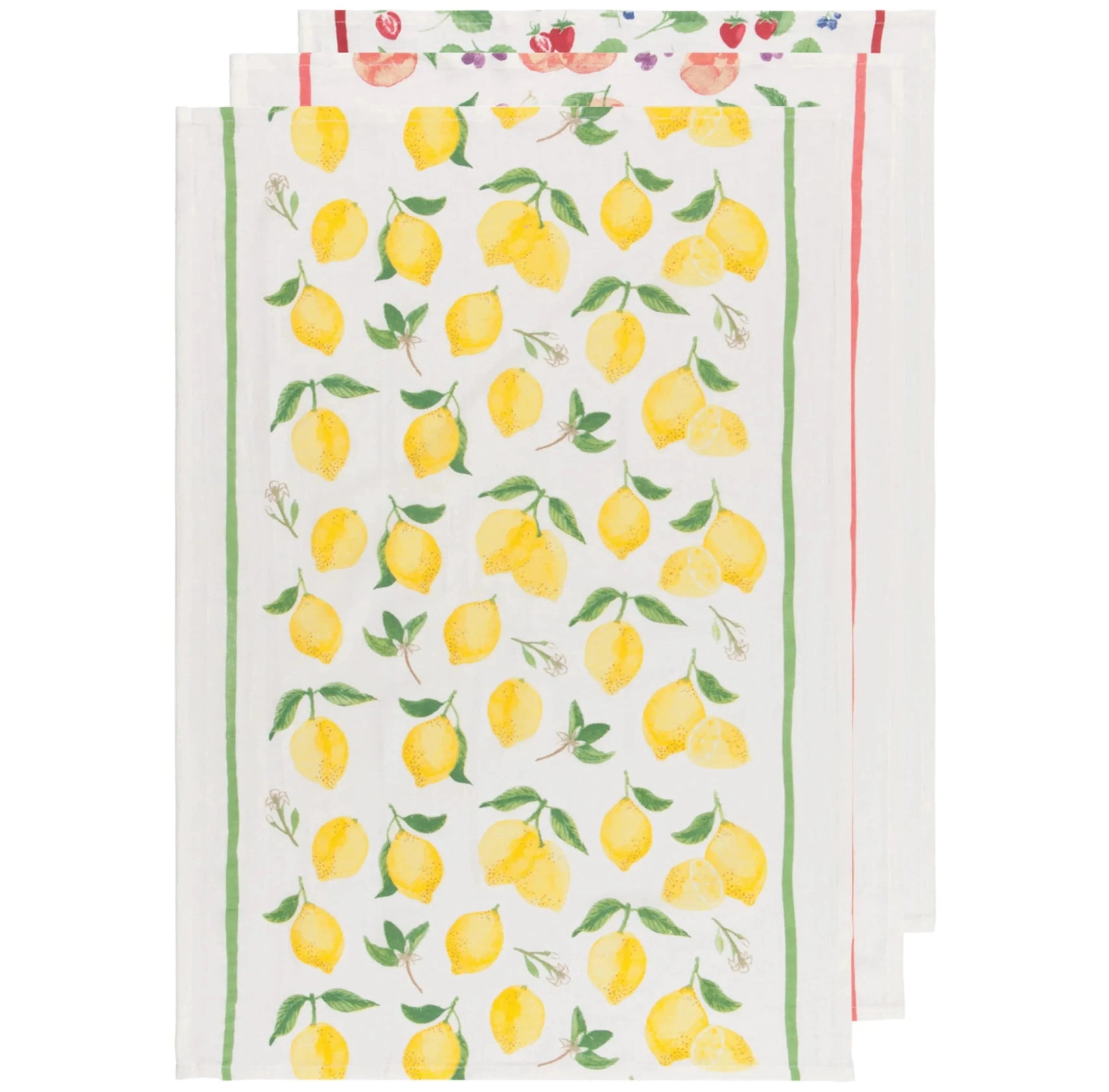 Fruit Salad Bakers Flour Sack Dishtowels, Set of 3