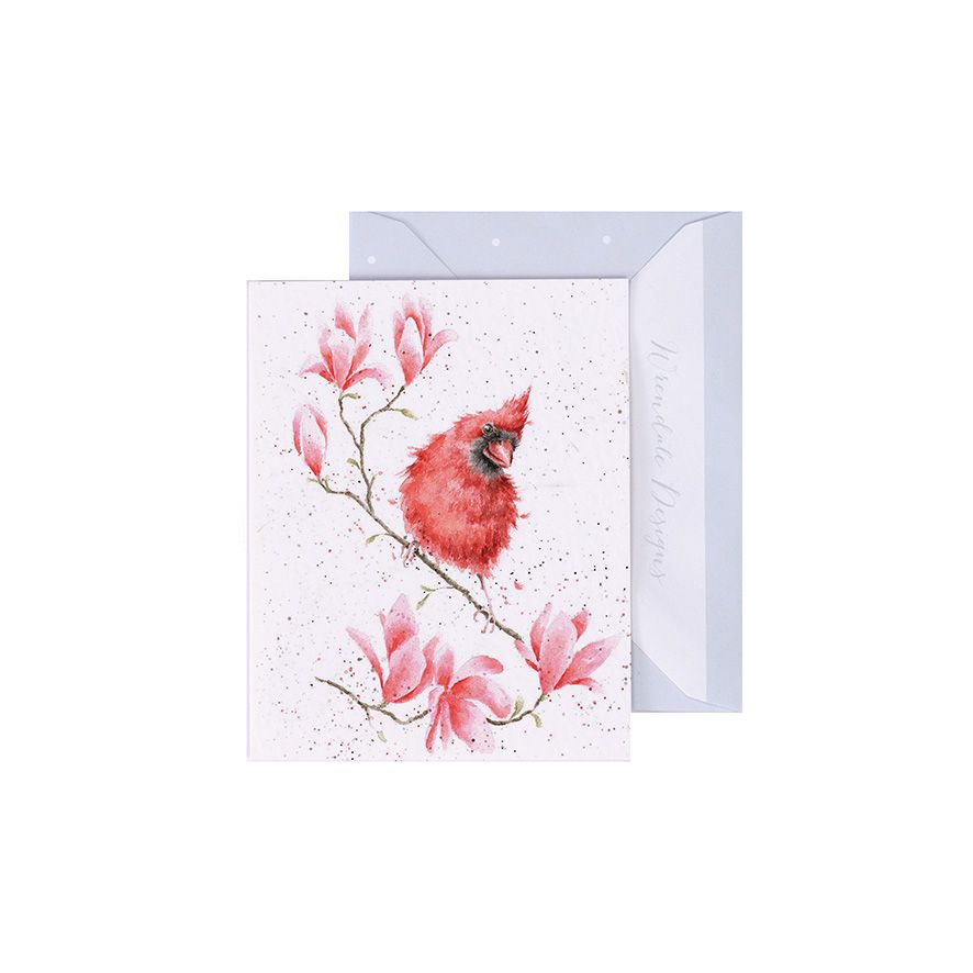 Blossom Cardinal Bird Enclosure Card