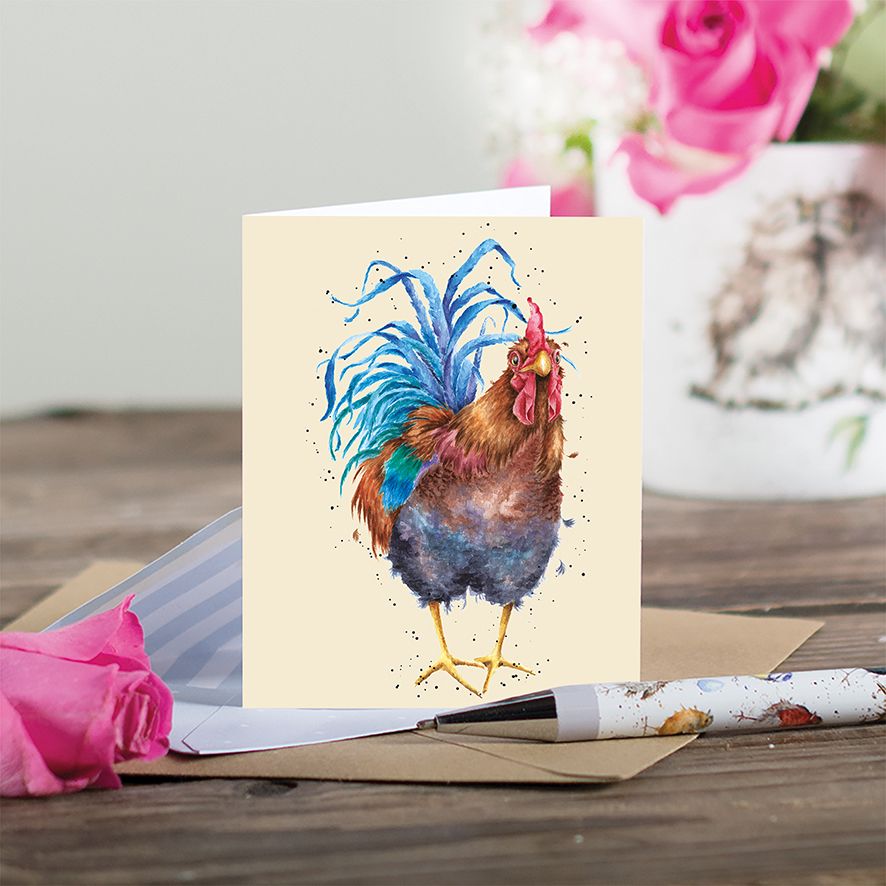 Colours Of The Rainbow Cockerel Enclosure Card