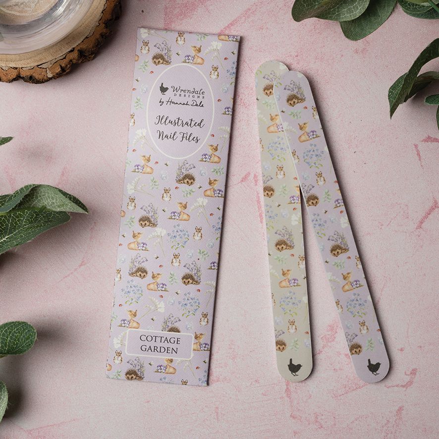 Cottage Garden Hedgehog & Wren Nail File Set