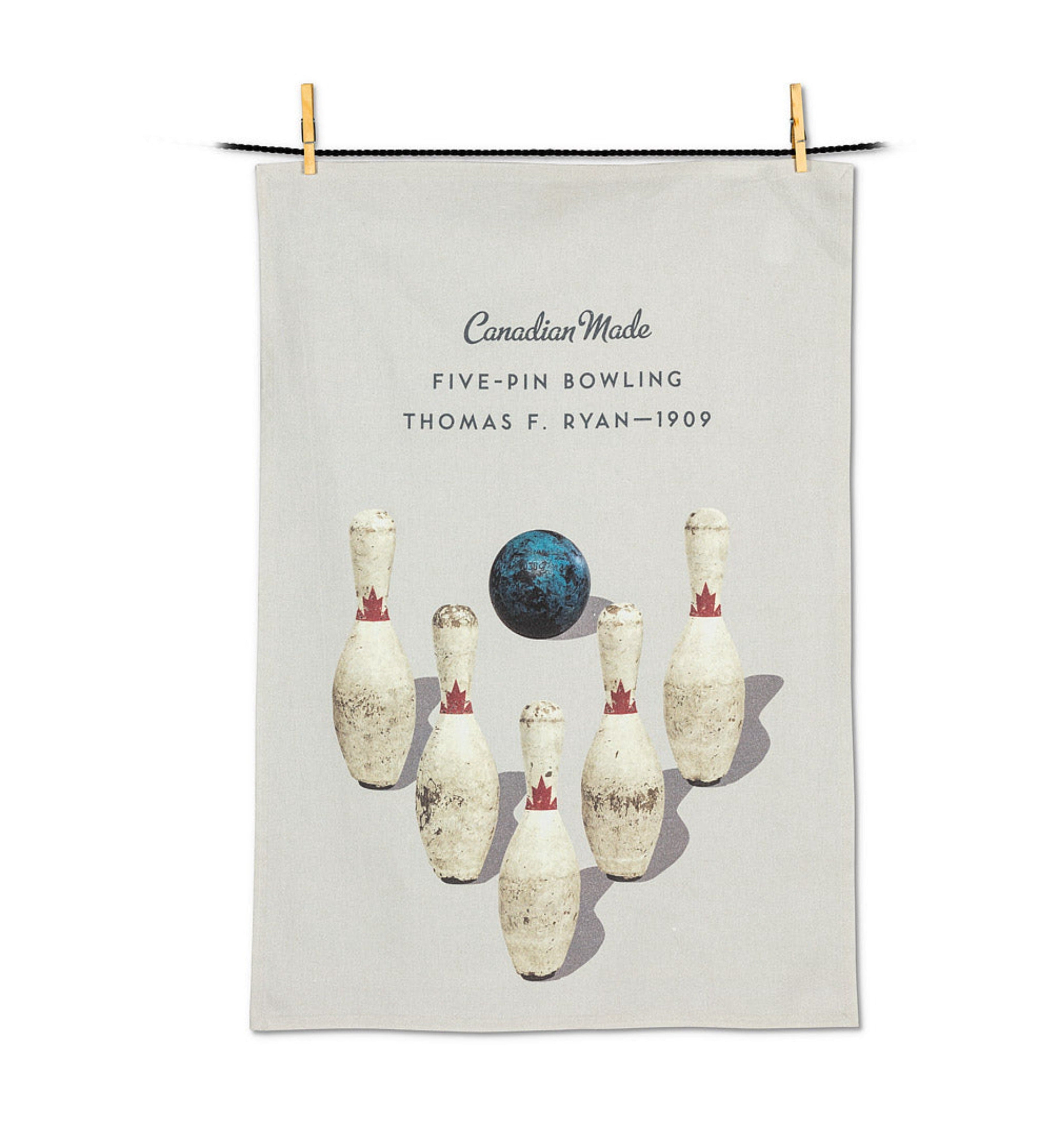 5 Pin Bowling Tea Towel