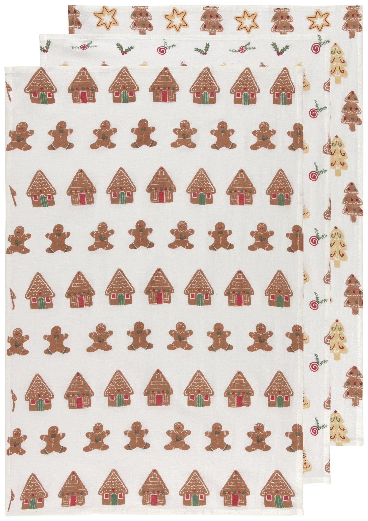 Christmas Cookies Flour Sack Tea Towels, Set of 3