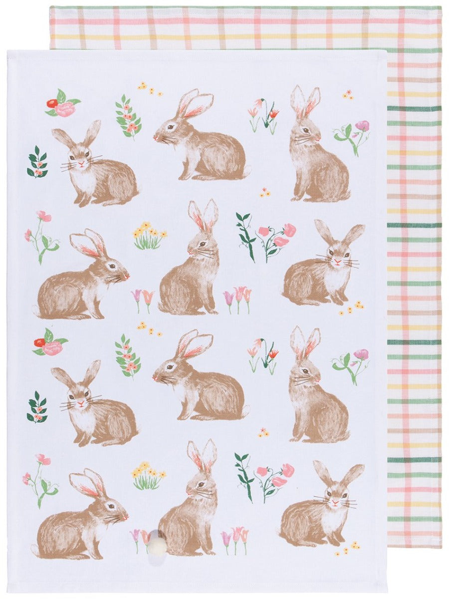 Easter Bunny Tea Towels, Set of 2