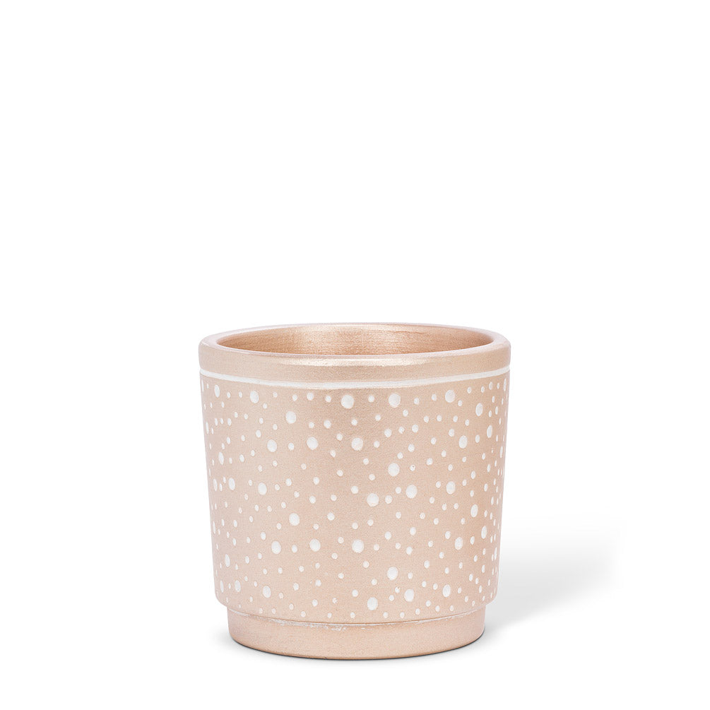 Small Metallic Dot Planter