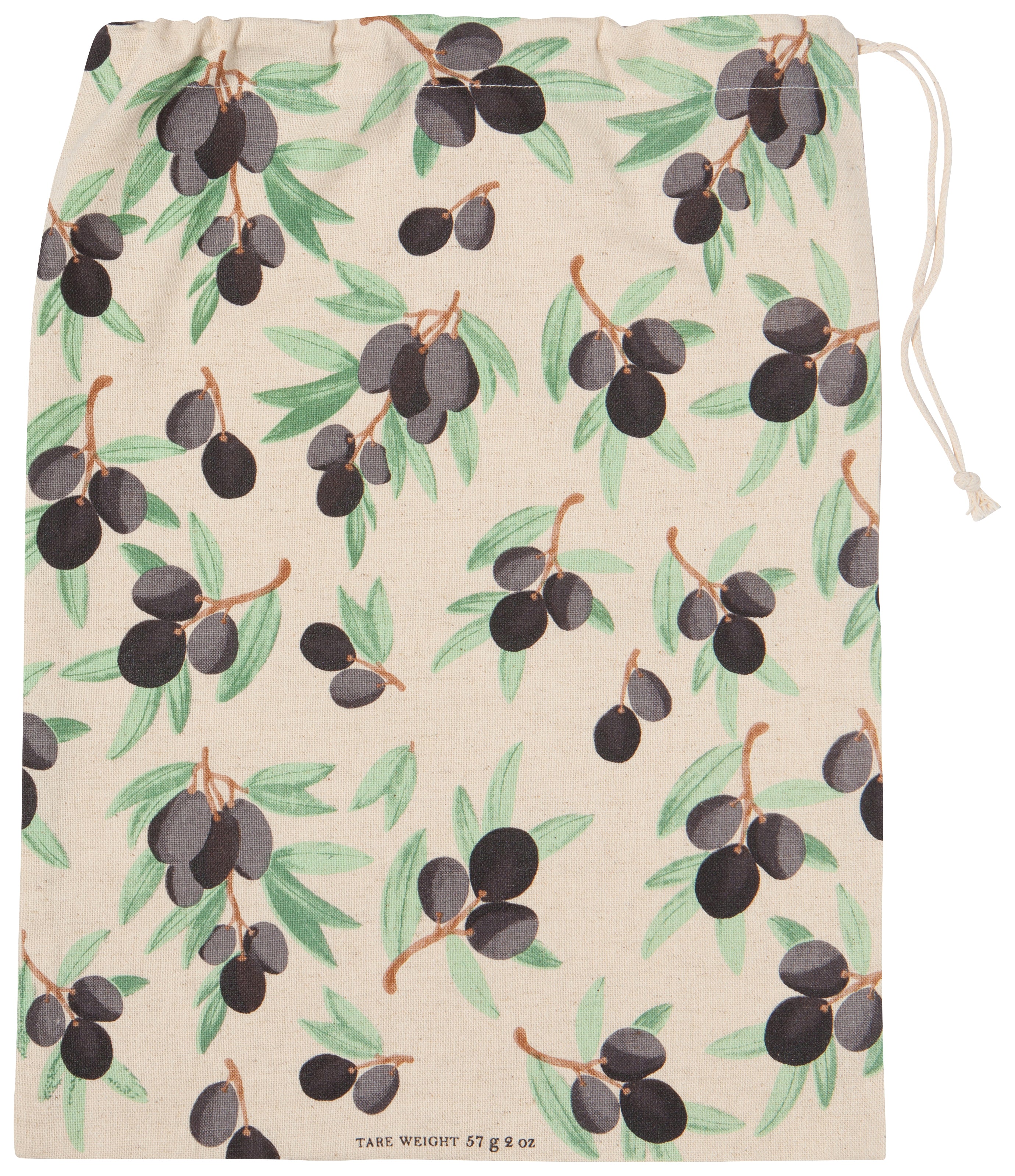 Off white pouch with vintage portrayal of berries