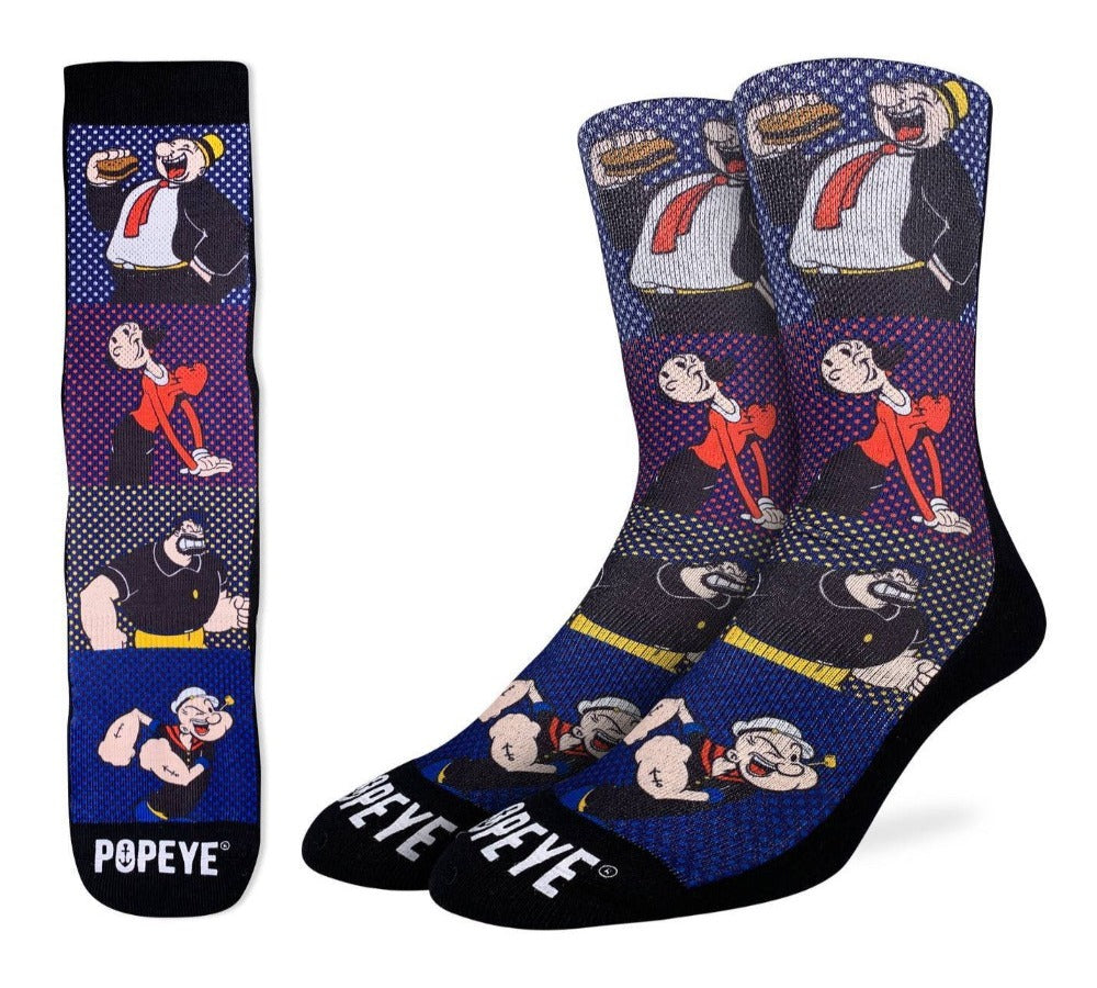 Popeye Comic Books Characters, Active Fit Socks