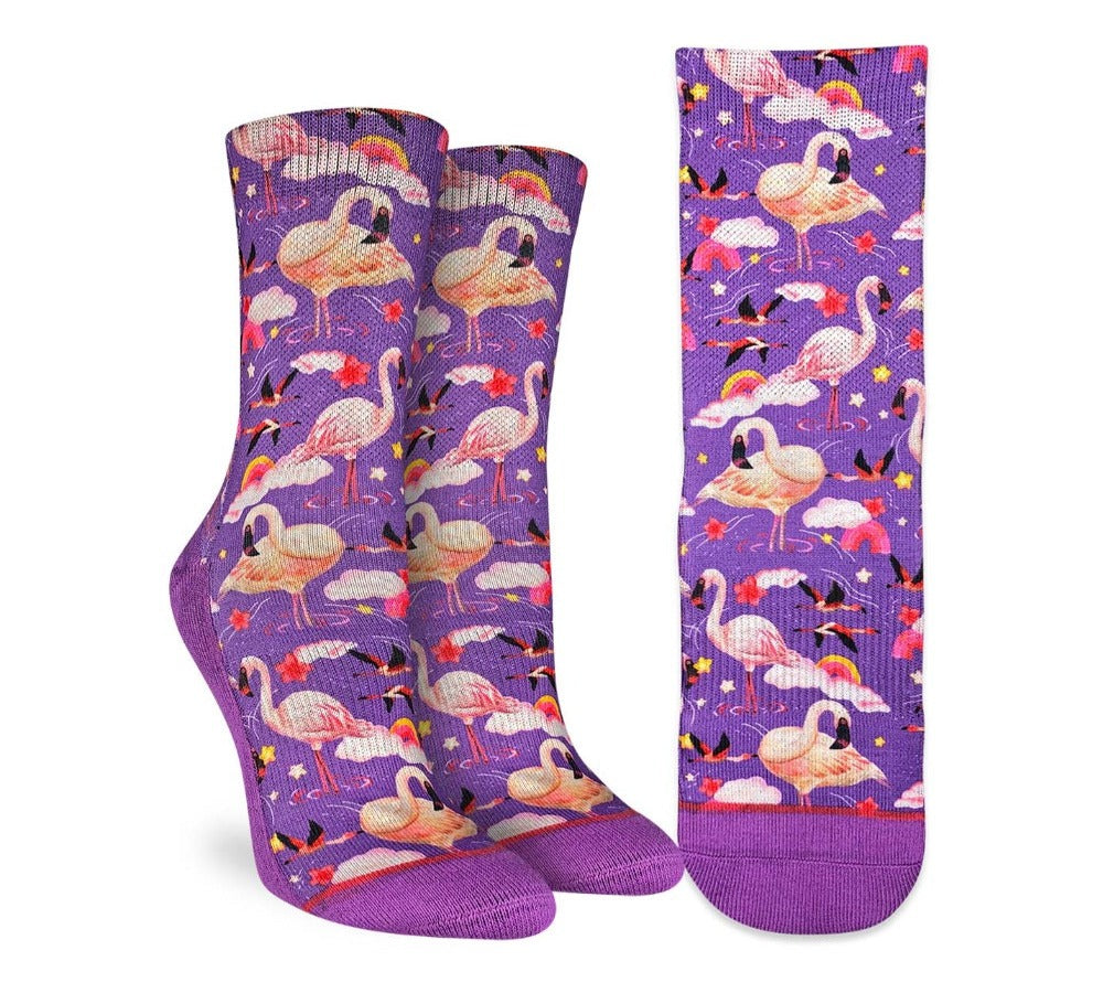 Flamboyance of Flamingos Socks, Active Fit Socks