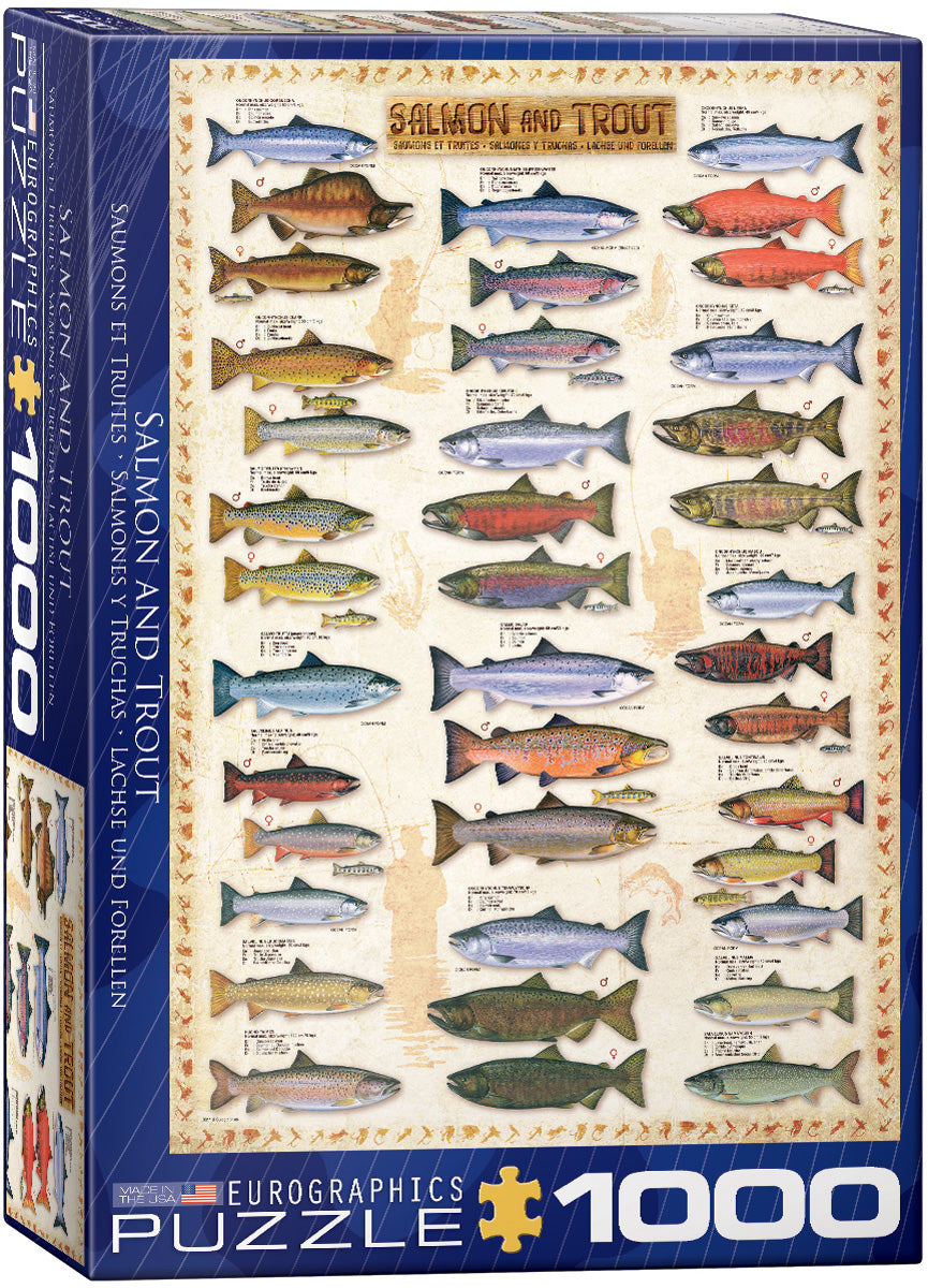 Salmon & Trout, 1000 Piece Puzzle