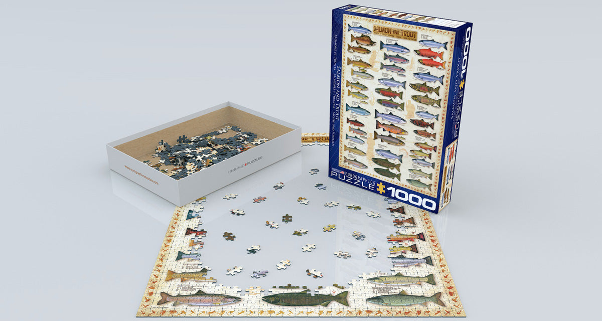 Salmon & Trout, 1000 Piece Puzzle