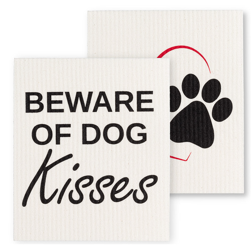 Dog Kisses Dishcloths , Set of 2