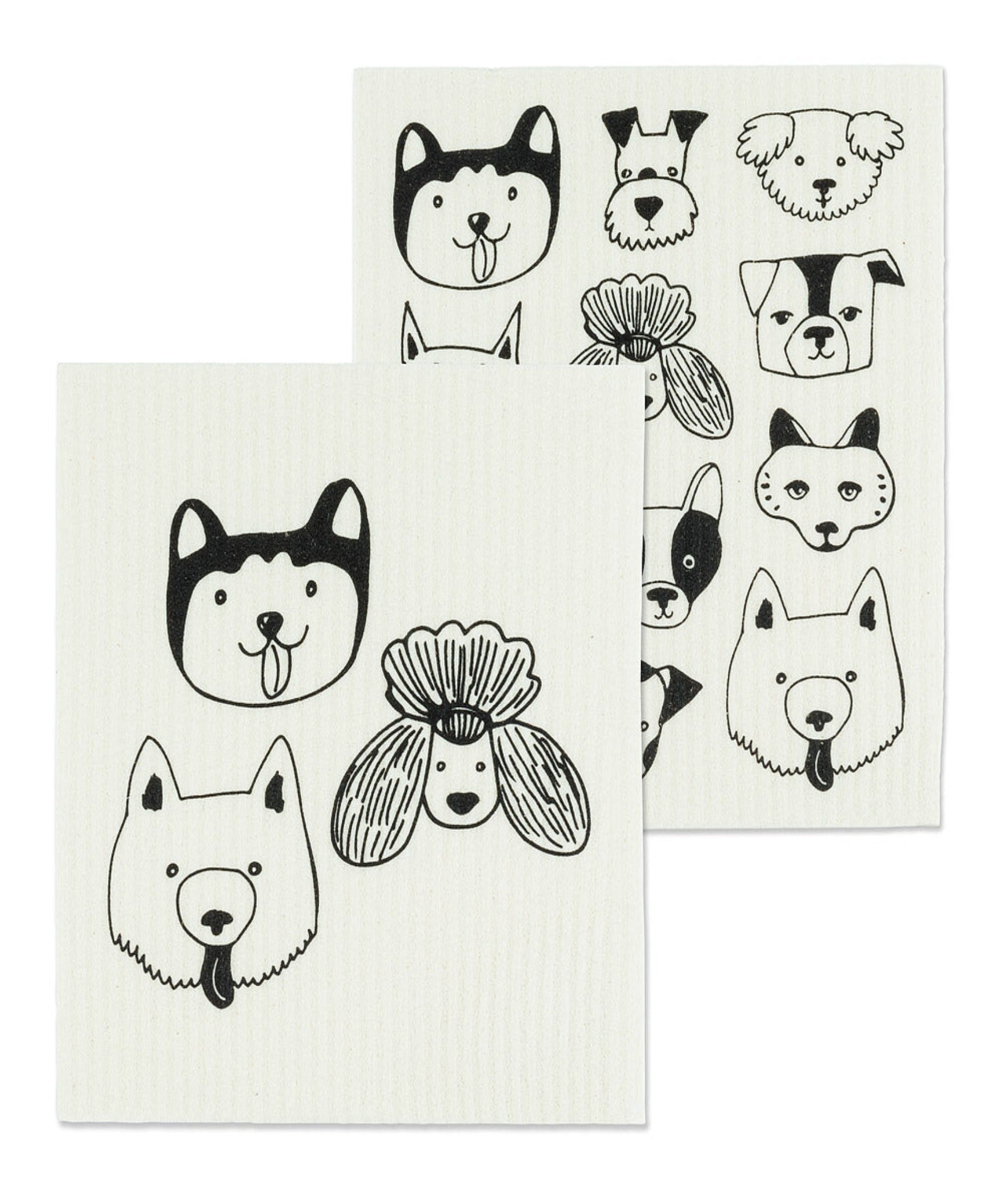 Simple Dog Faces, Set of 2