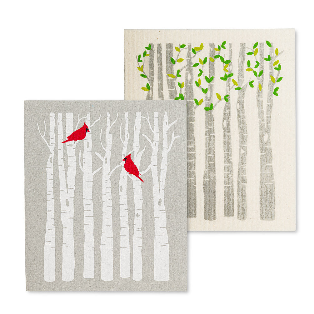 Cardinal in Tree, Set of 2