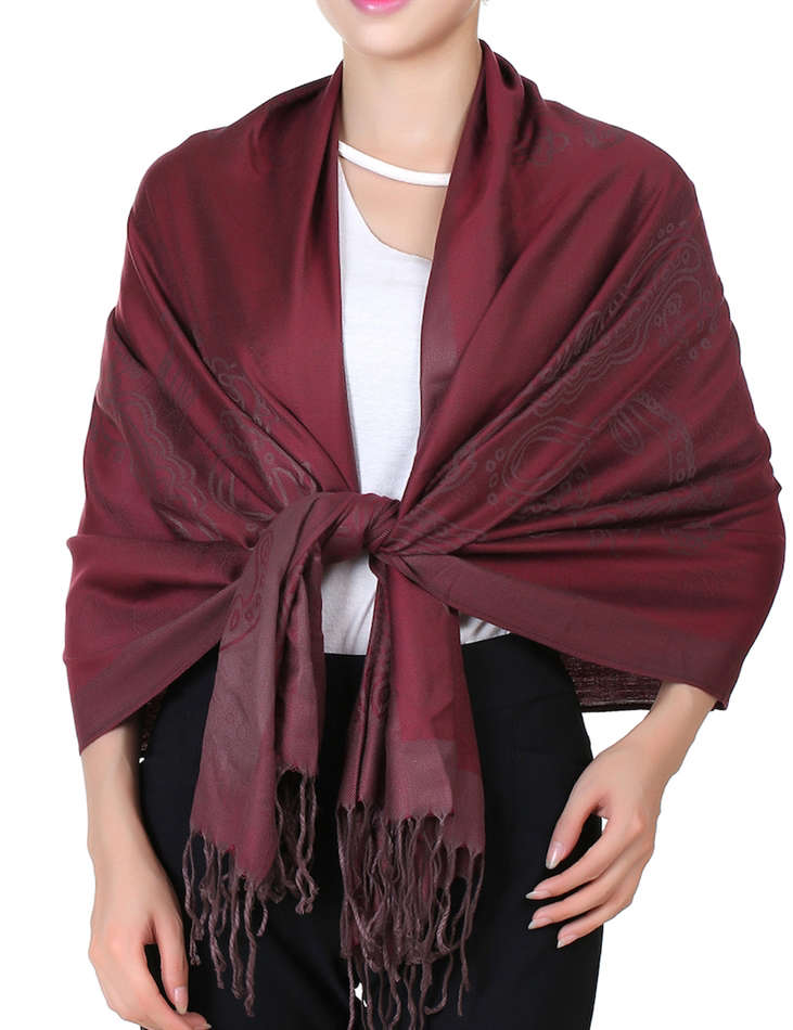 Burgundy Pashmina