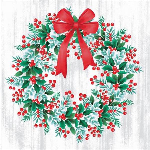 Berry Wreath Lunch Napkins