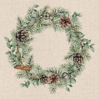 Pinecone Wreath Lunch Napkins