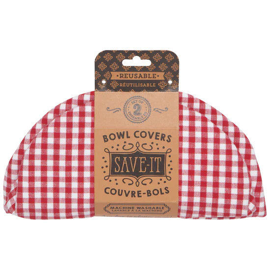 Gingham Bowl Covers, Set of 2
