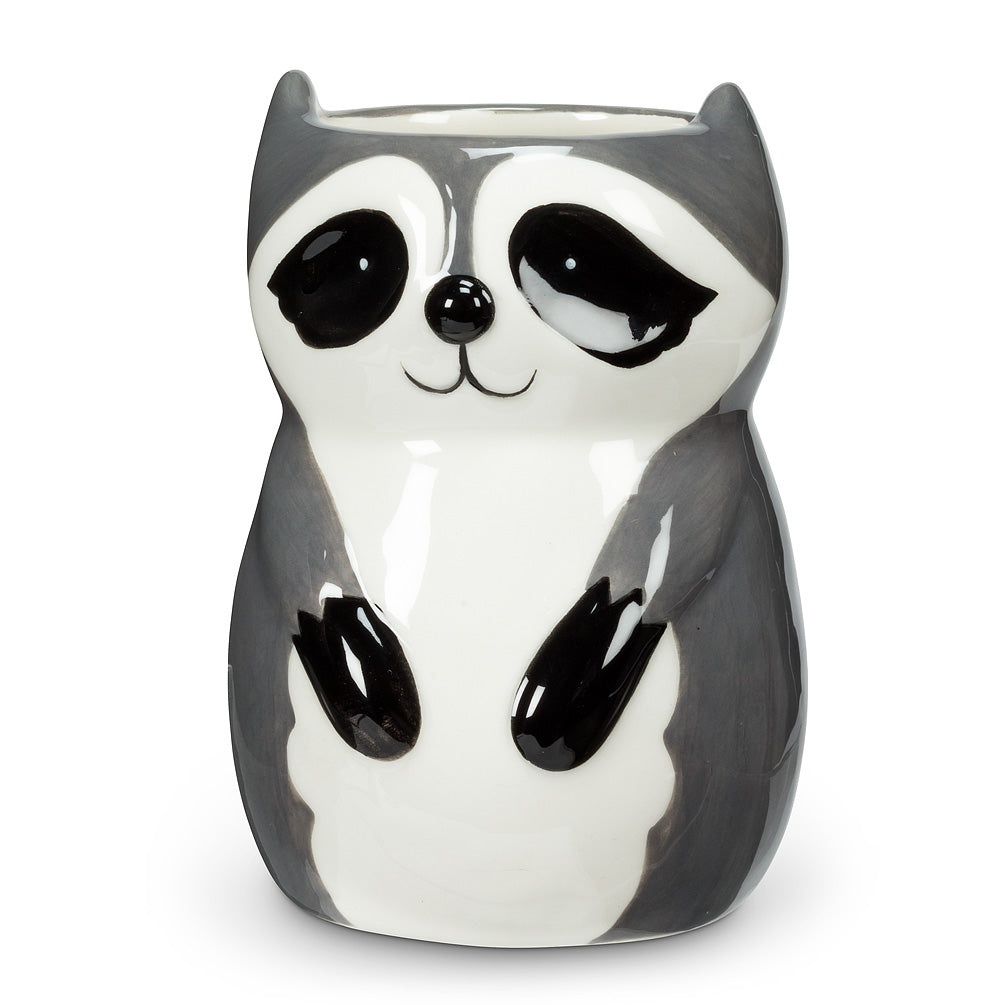 Sitting Raccoon Planter/Vase