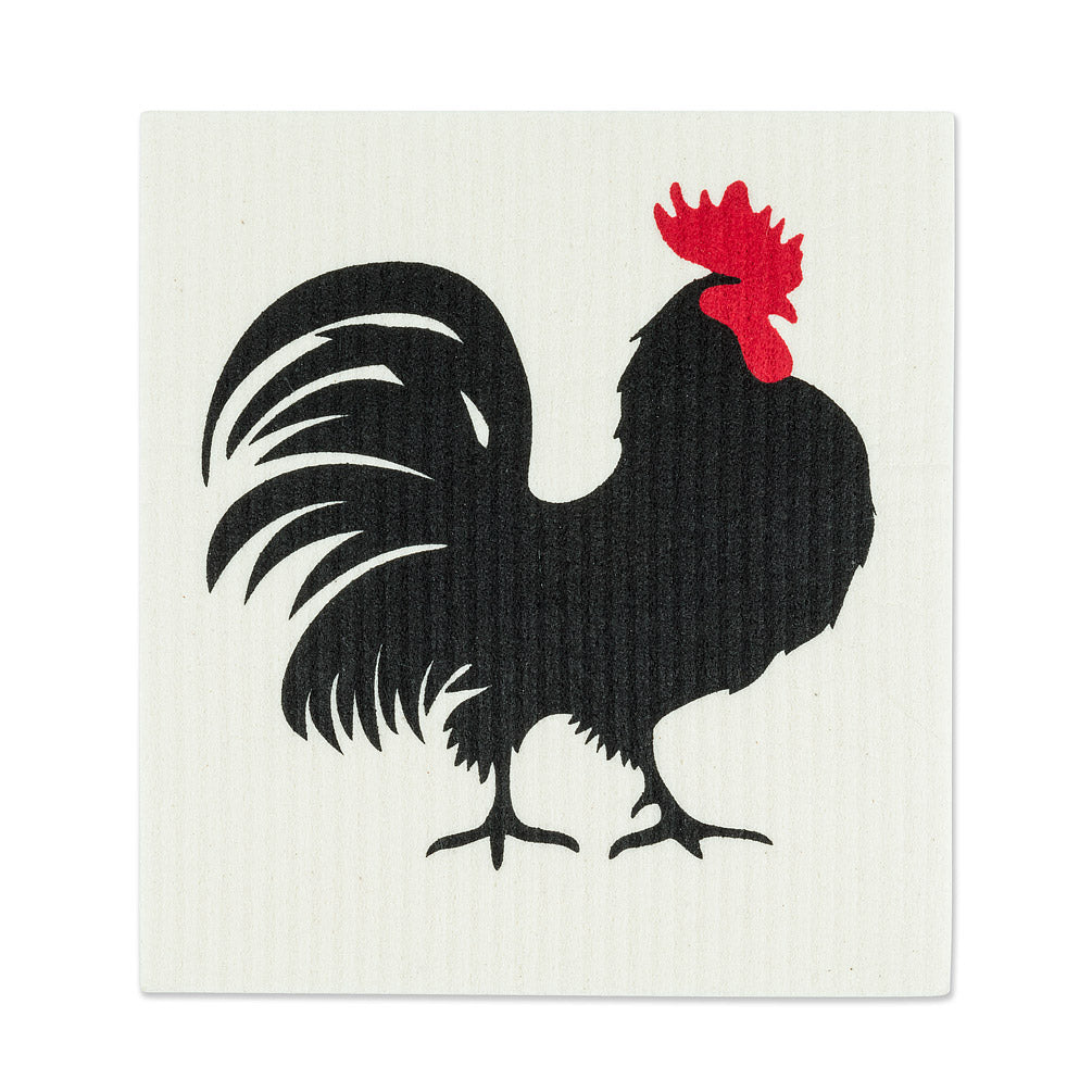 Rooster & Stripes Dishcloths. Set of 2