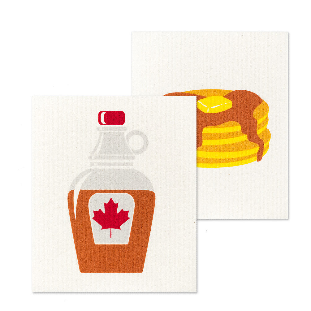 Pancakes & Syrup Dishcloths, Set of 2