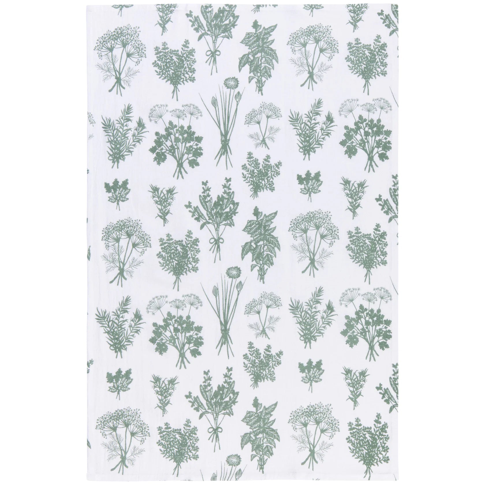 Fresh Herbs Flour Sack Tea Towels, Set of 2