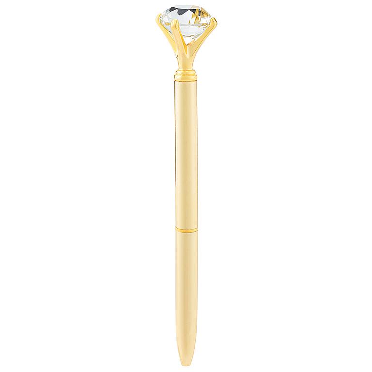 Pen with Large Gem in Gold