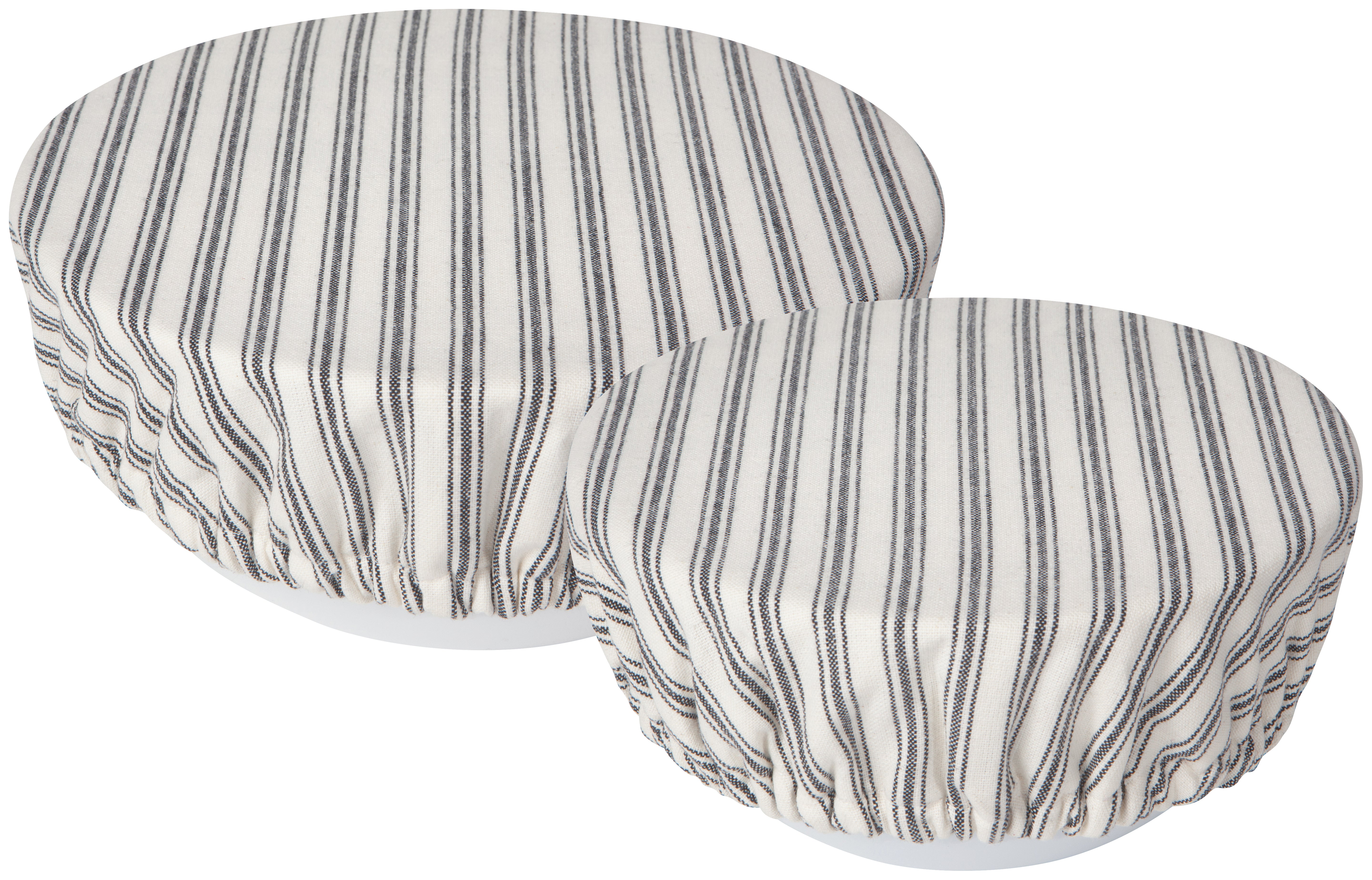 Ticking Stripe Bowl Covers, Set of 2