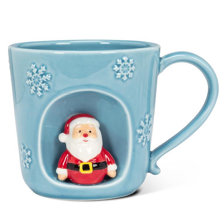 Snowflake Mug with Santa