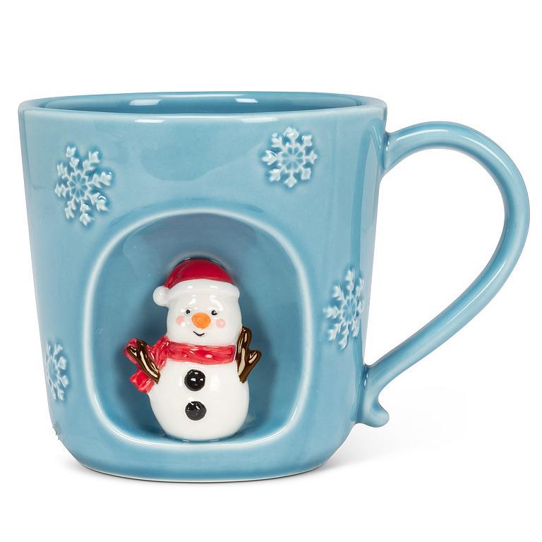 Snowflake Mug with Snowman