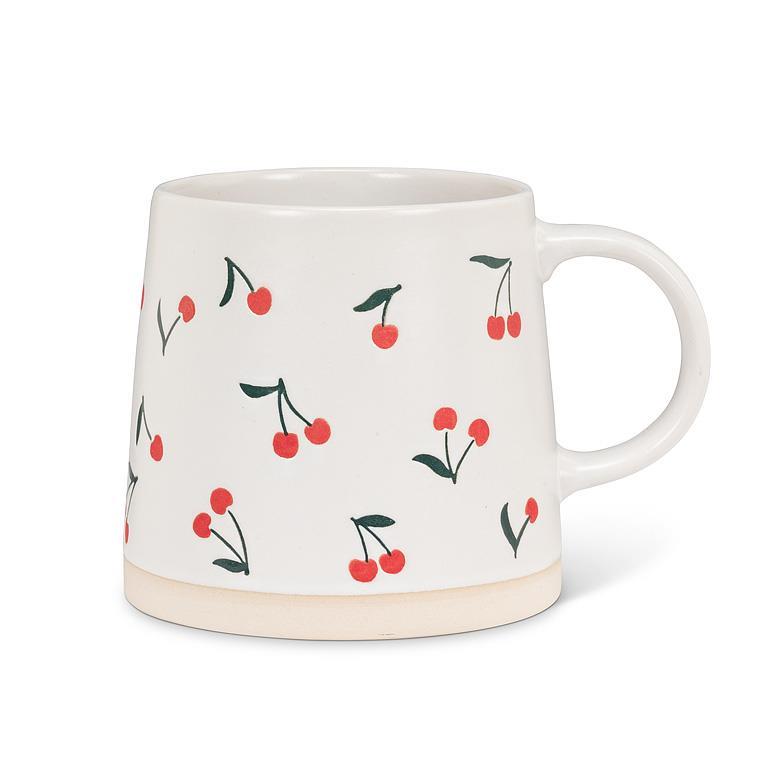 Wide Base Mug with Cherries