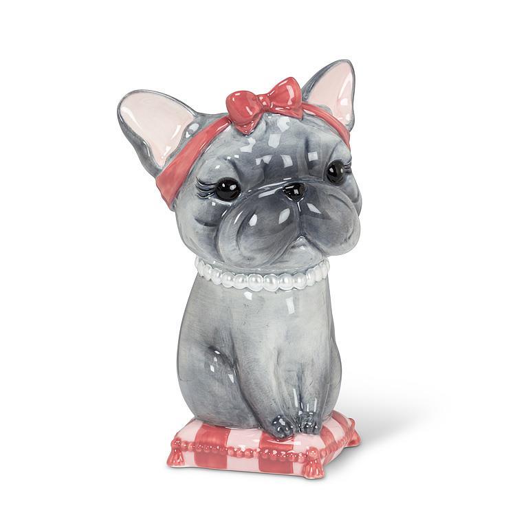 Frenchie On Cushion Vase