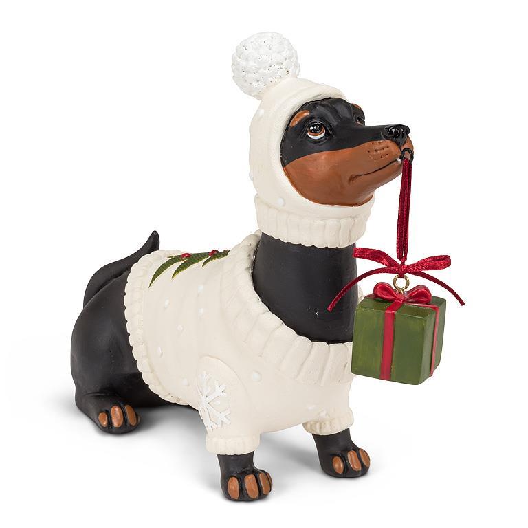 Sweater Dachshund With Present